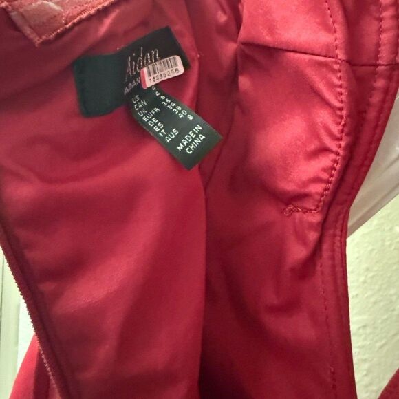 AIDAN MATTOX Red Sweetheart Gown - Picture 12 of 12